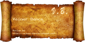 Veiner Bence névjegykártya